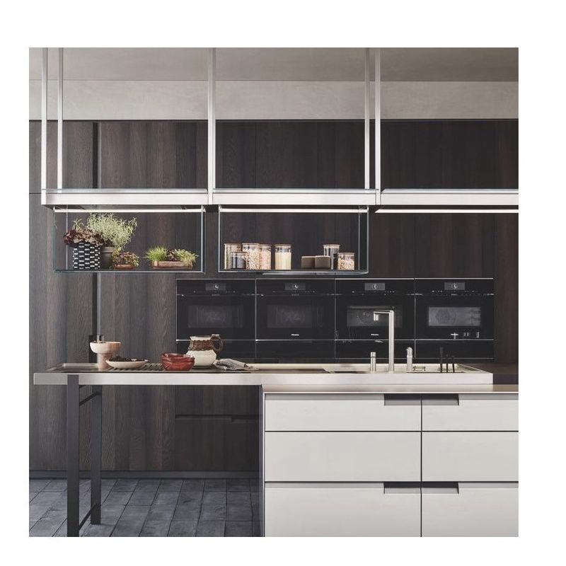 Keukenkastjes in Europese stijl villa/appartement met op maat gemaakte fineerkleuren