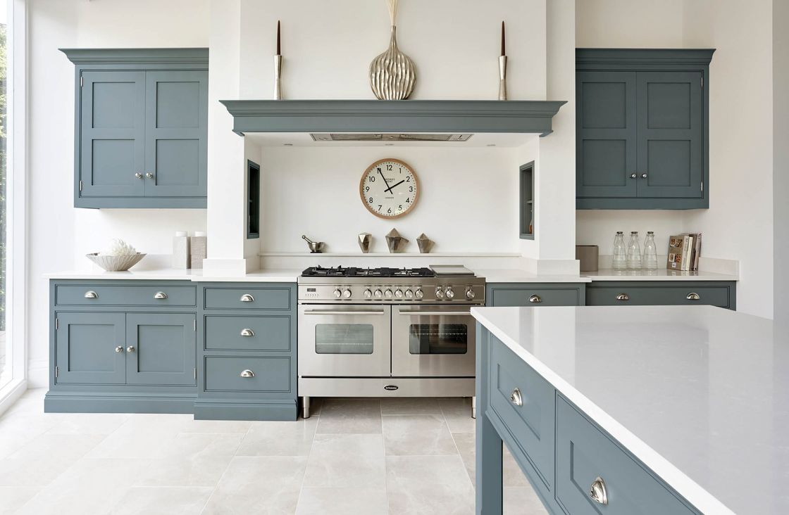 Quartz Stone Countertop Shaker Island Keukenkast voor een luxe en moderne look