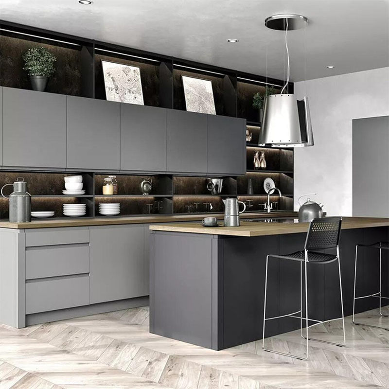 Volledige Matte Kasten Top Finish Finish en Bottom Lacquer Finish voor moderne keuken