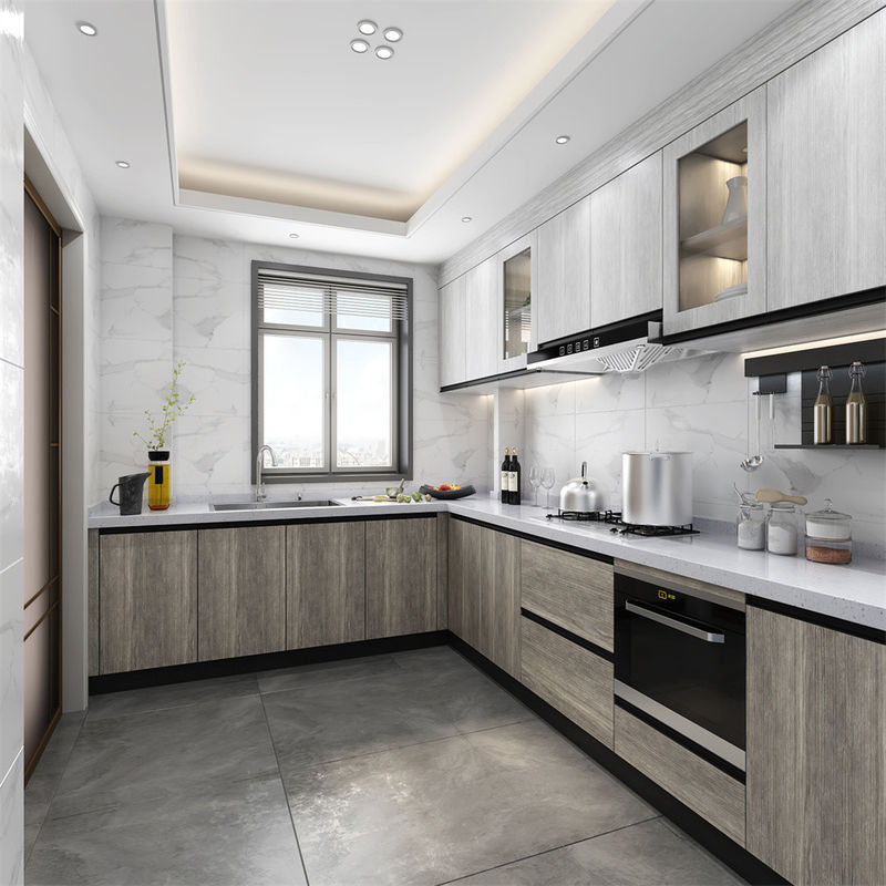 Blum Drawer Accessoires voor 2022 Grijs Keukenkast in moderne villa renovatie