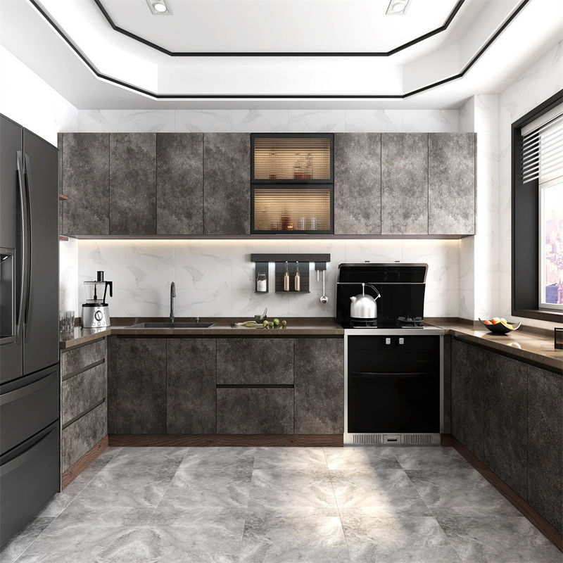 Blum Drawer Accessoires voor 2022 Grijs Keukenkast in moderne villa renovatie