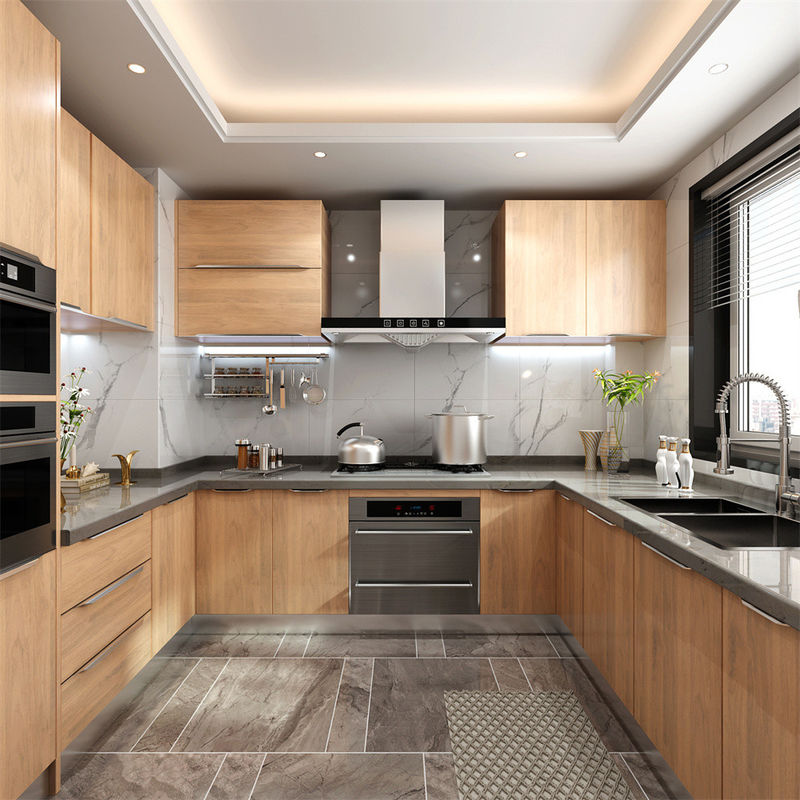 Blum Drawer Accessoires voor 2022 Grijs Keukenkast in moderne villa renovatie