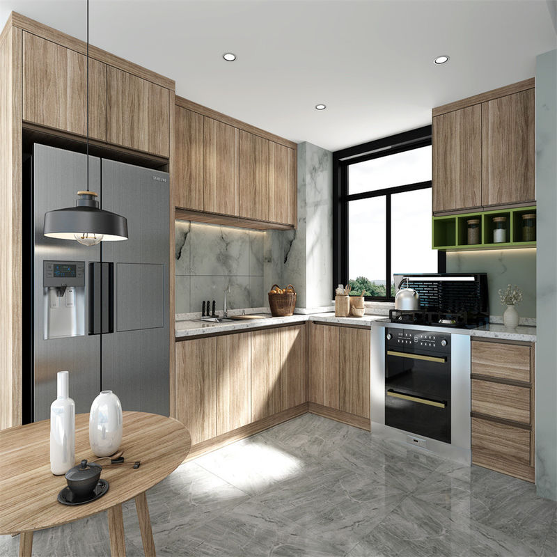 Moderne design YALIG Matte gekleurde houten keukenkasten met laden in wit en zwart