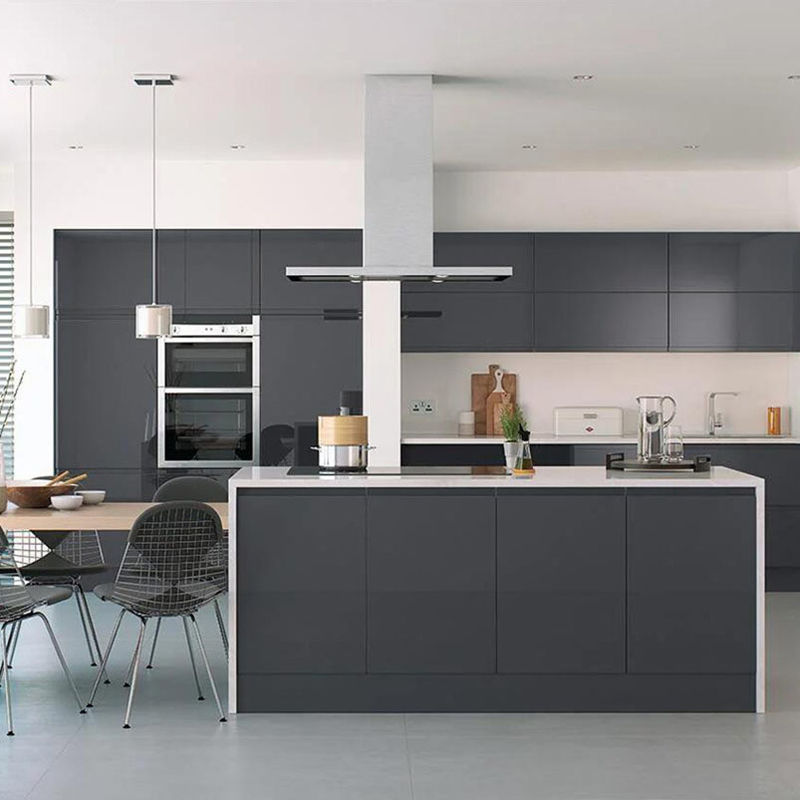 Custom Matte kastmeubelen voor het einde Luxe Villa Modern Design Solid Wood Flat Pack