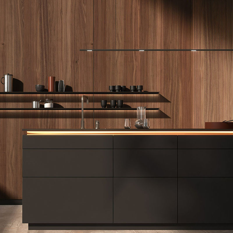 Custom Matte kastmeubelen voor het einde Luxe Villa Modern Design Solid Wood Flat Pack