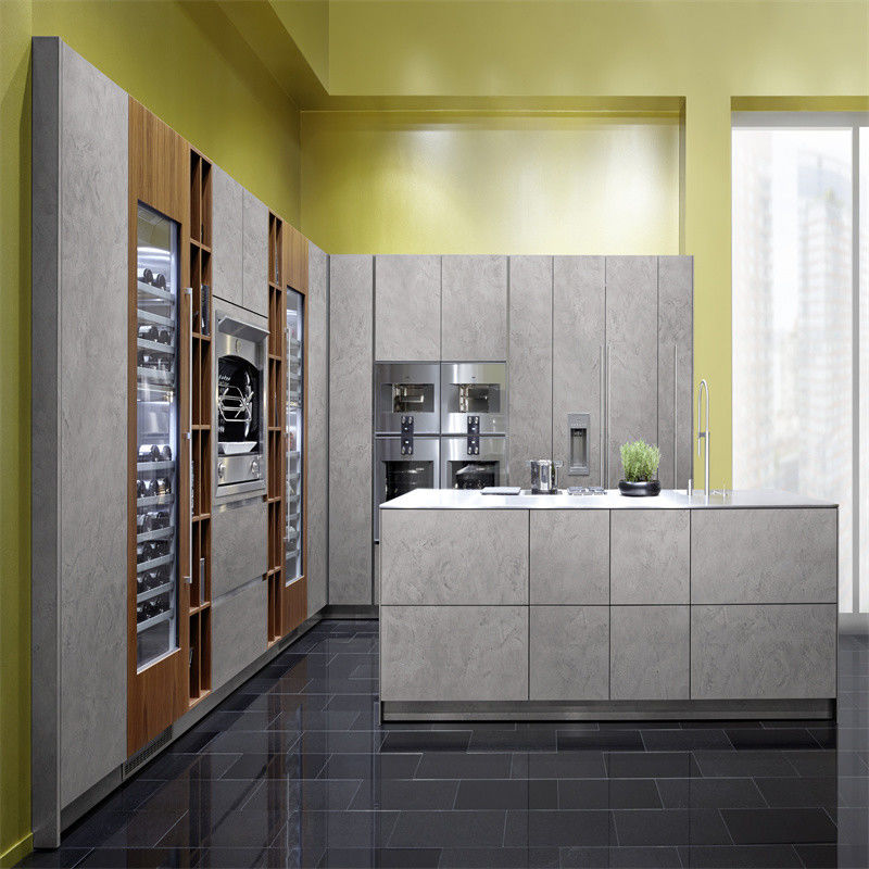YALIG High End Grijs gecompliceerd houten keukenkast met waterdicht en branddicht voordeel