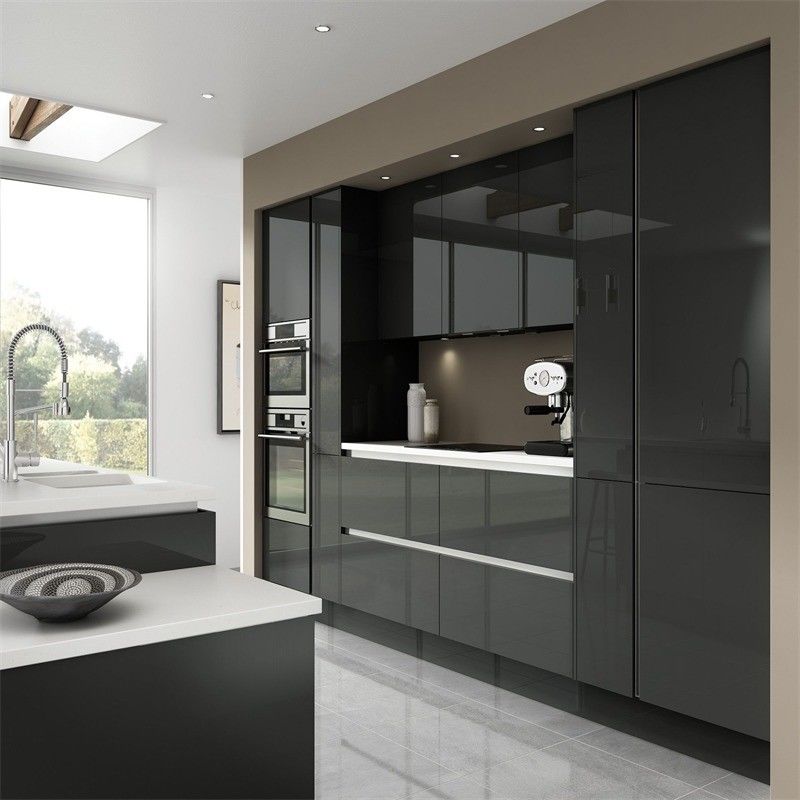 YALIG High End Grijs gecompliceerd houten keukenkast met waterdicht en branddicht voordeel