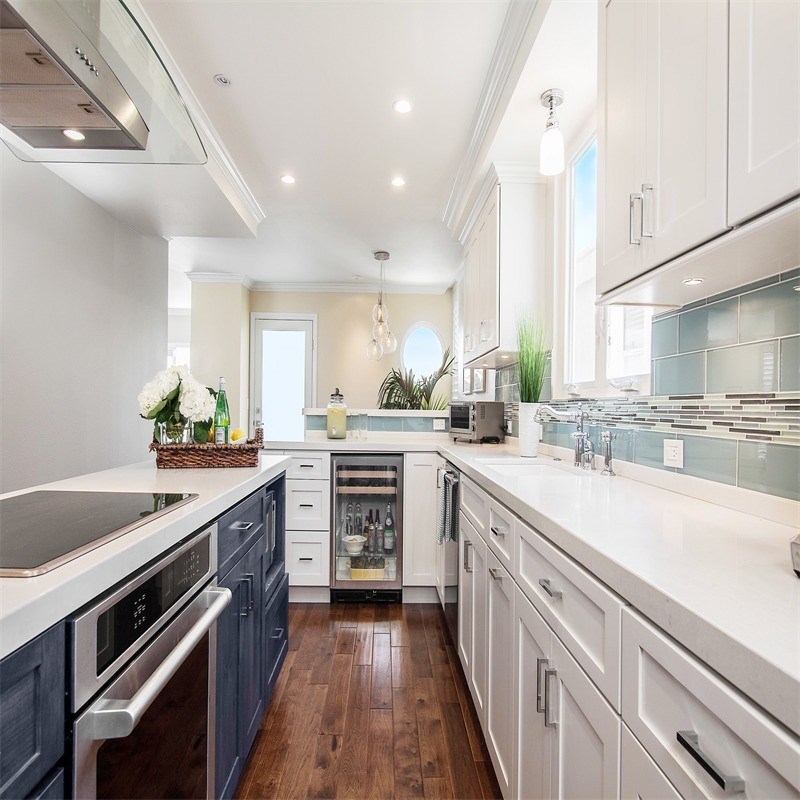 Gepersonaliseerde veneer kleur houten keukenkasten kast voor moderne Italiaanse keukens