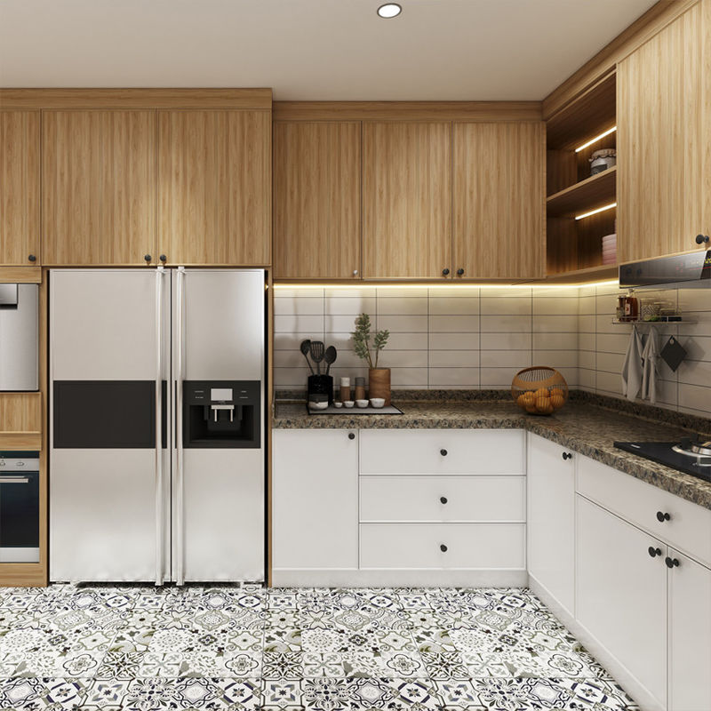 Voordelen Waterdicht Branddicht Europese villa stijl White Shaker Keukenkasten