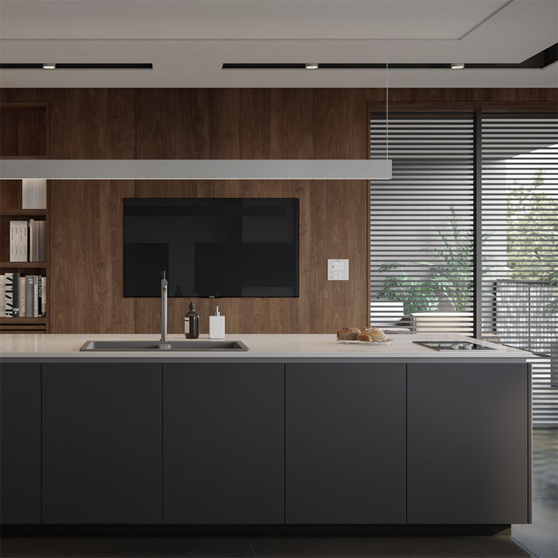 Voordelen Waterdicht Branddicht Europese villa stijl White Shaker Keukenkasten