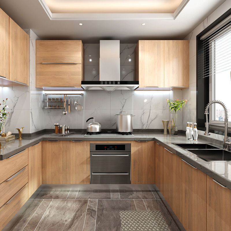 Voordelen Waterdicht Branddicht Europese villa stijl White Shaker Keukenkasten