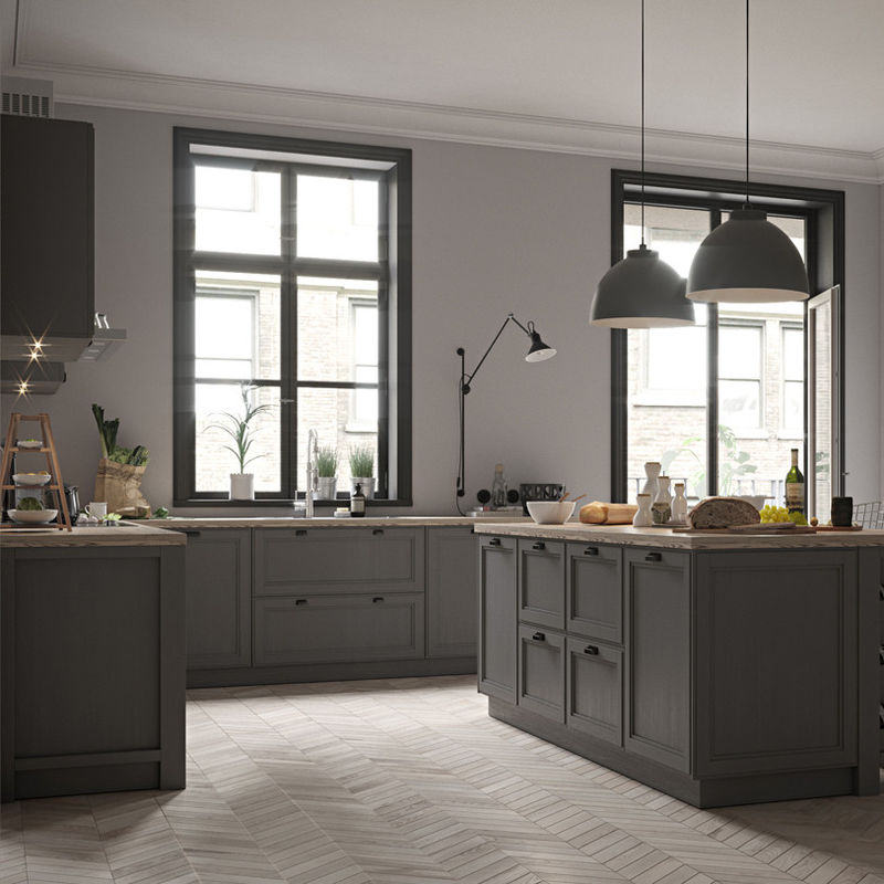 Goed uitziende Italiaanse keukenkast Set meubels voor villa / appartement deur materiaal