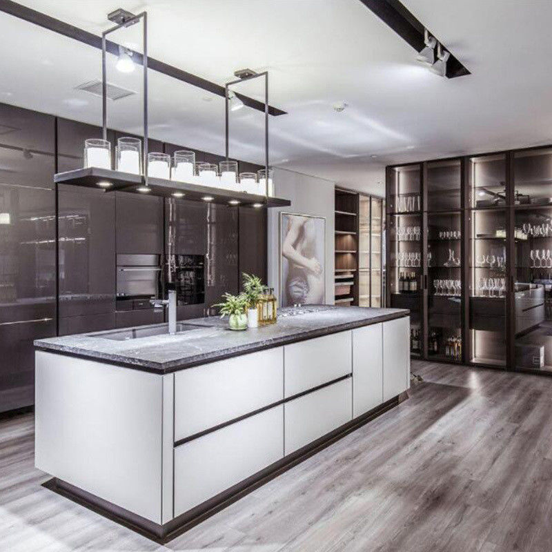 Over de hele wereld Chinese stijl houten op maat wit kast set voor villa / appartement