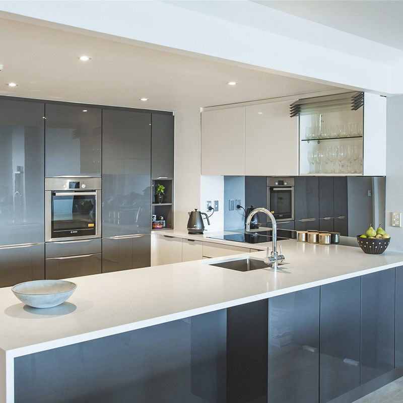 Over de hele wereld Chinese stijl houten op maat wit kast set voor villa / appartement