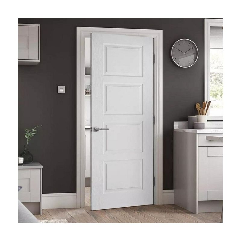 MDF-materiaal op maat Grootte Witte binnenkamer deur met raam en zijdelingse opening