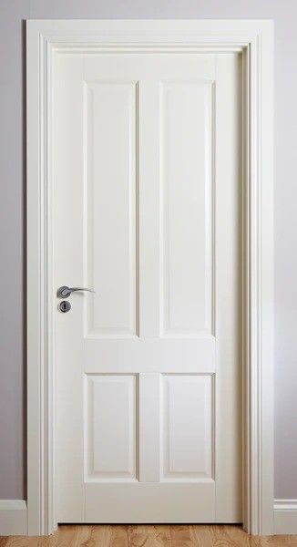 MDF-materiaal op maat Grootte Witte binnenkamer deur met raam en zijdelingse opening