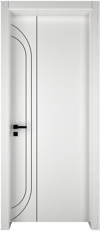 MDF-materiaal op maat Grootte Witte binnenkamer deur met raam en zijdelingse opening