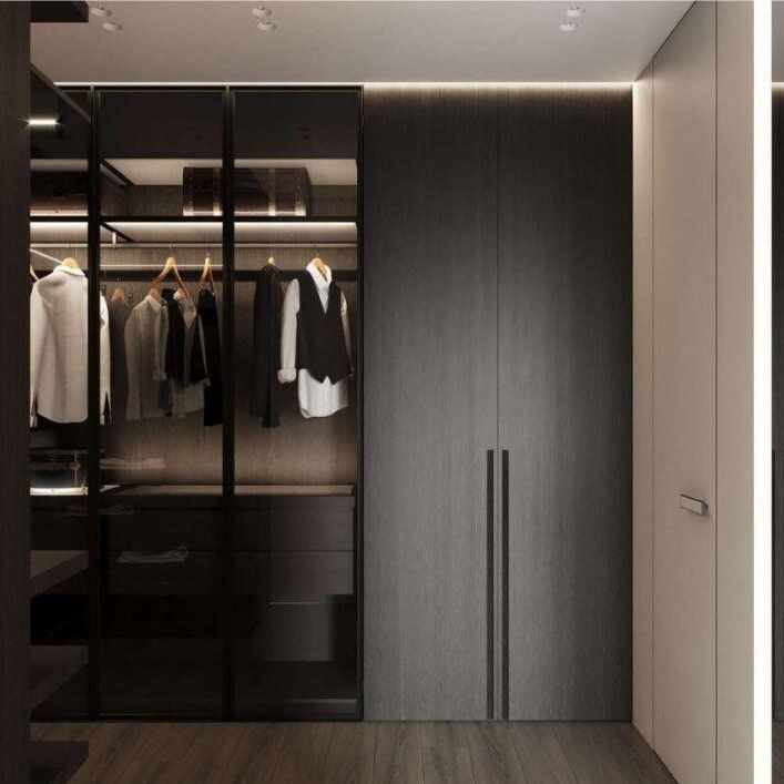 Home Villa Hotel Appartement Garderobe Meubelen in moderne stijl met Custom MR HDF Board