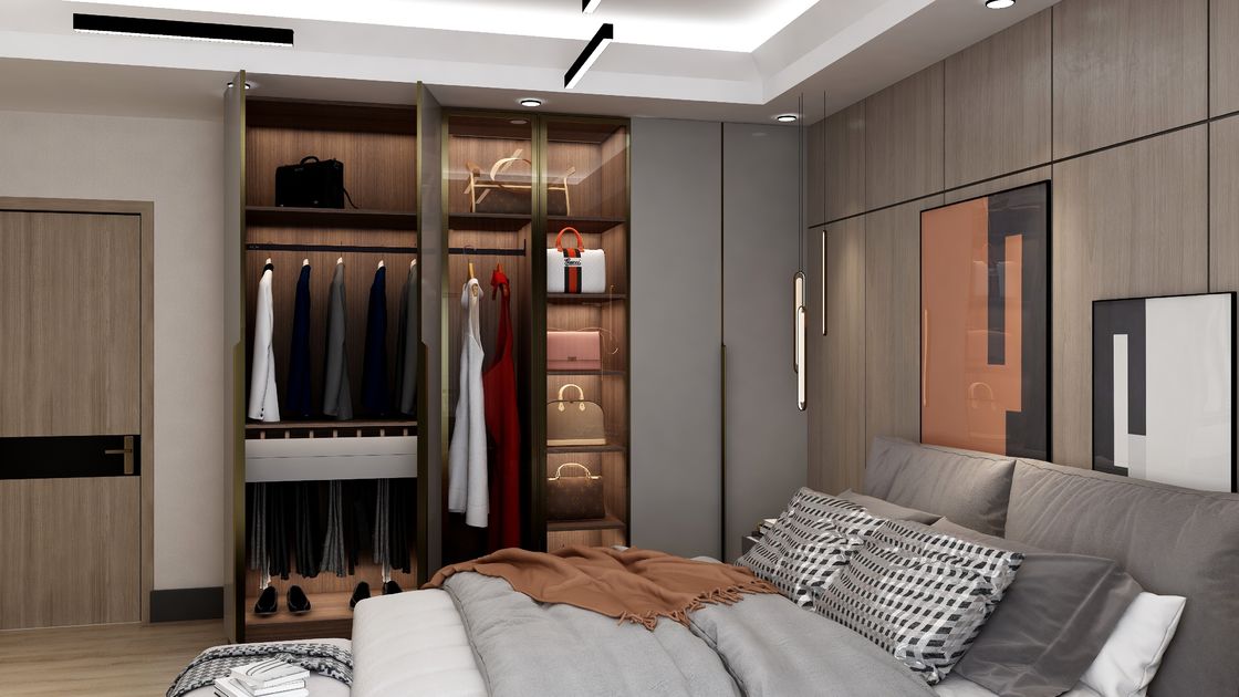 Home Villa Hotel Appartement Garderobe Meubelen in moderne stijl met Custom MR HDF Board