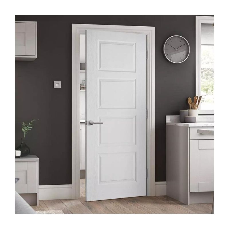 Persoonlijke maat Modern Design Interieur Massive Wood Door voor Hotel Makkelijke installatie