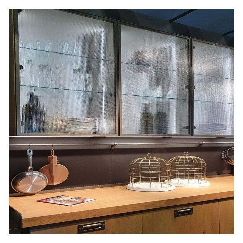 Drain Accessoires Donker glaspaneel Massivhouten modulaire keukenkasten voor appartement