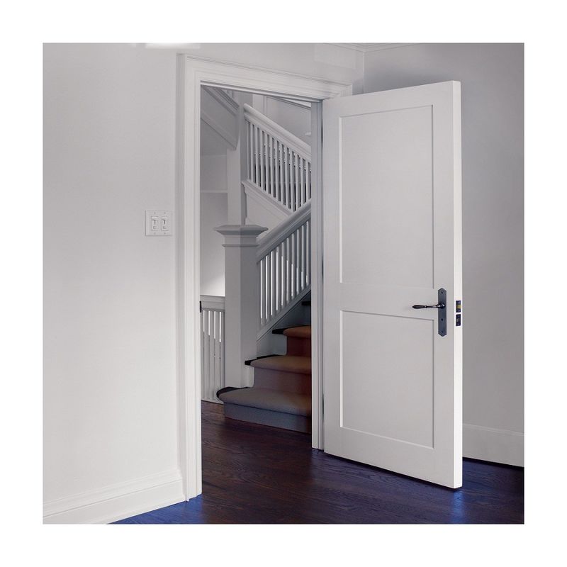 Vaste houten fineer witte binnendeur met frame in aangepaste grootte en waterdicht