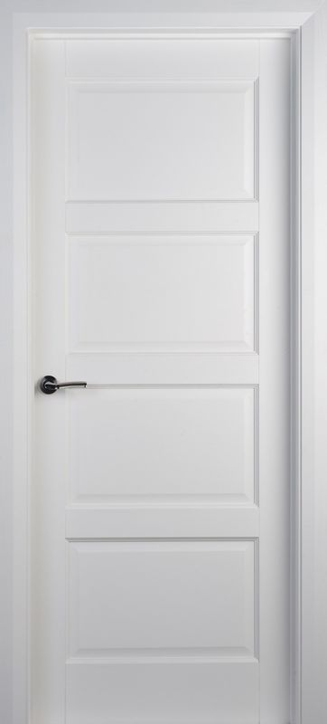 Vaste houten fineer witte binnendeur met frame in aangepaste grootte en waterdicht