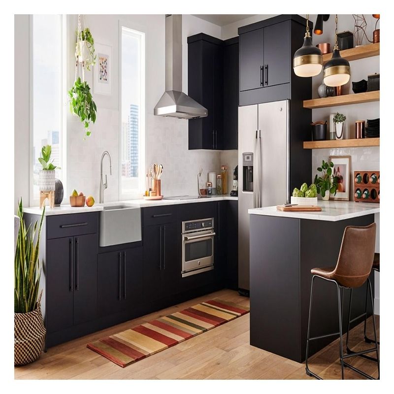 Flat Pack Kitchen Cabinetry Set met moderne handgreep minder ontwerp en accessoires