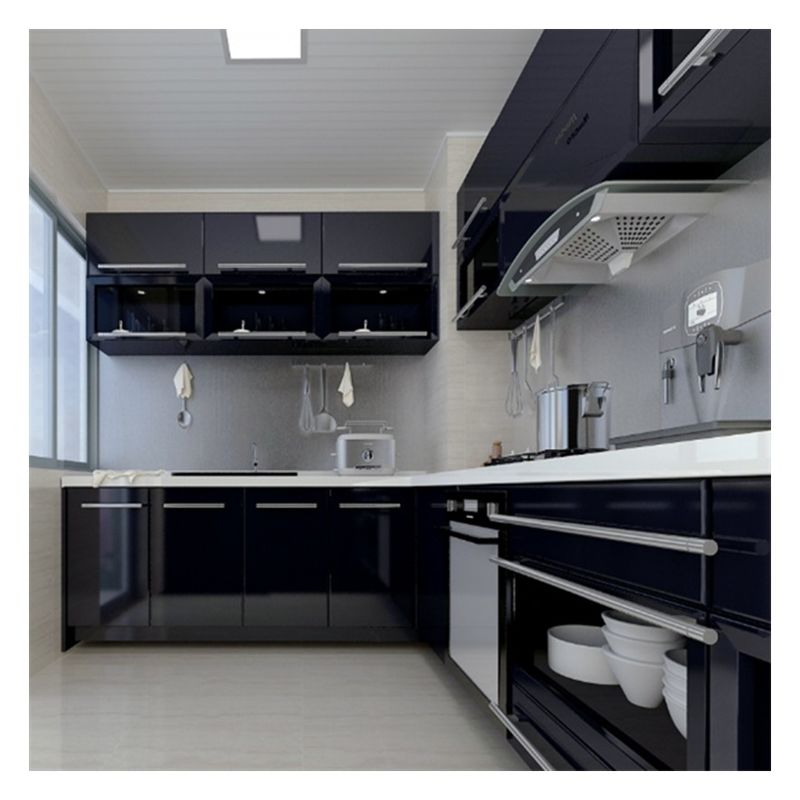 Flat Pack Kitchen Cabinetry Set met moderne handgreep minder ontwerp en accessoires