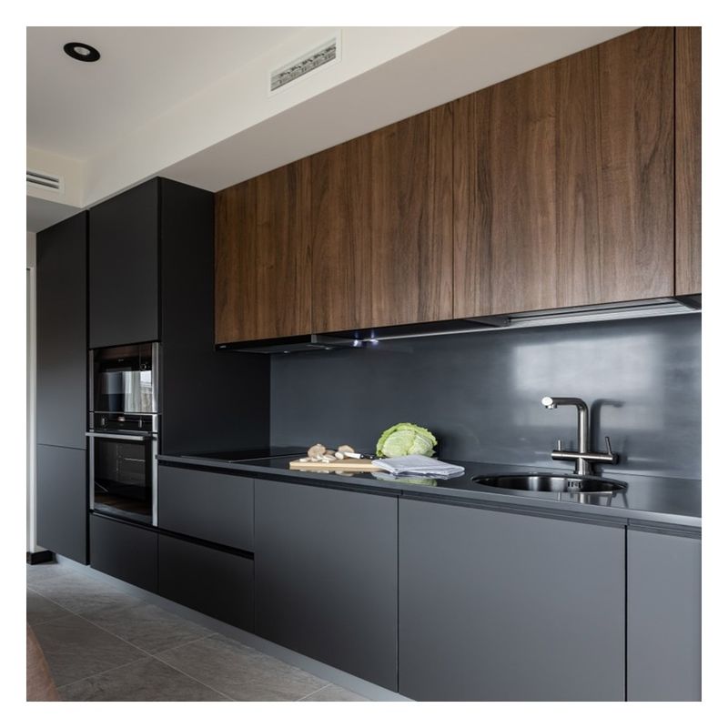 Flat Pack Kitchen Cabinetry Set met moderne handgreep minder ontwerp en accessoires