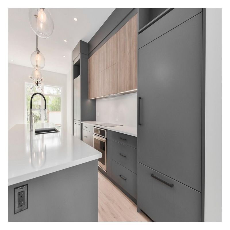 Flat Pack Kitchen Cabinetry Set met moderne handgreep minder ontwerp en accessoires