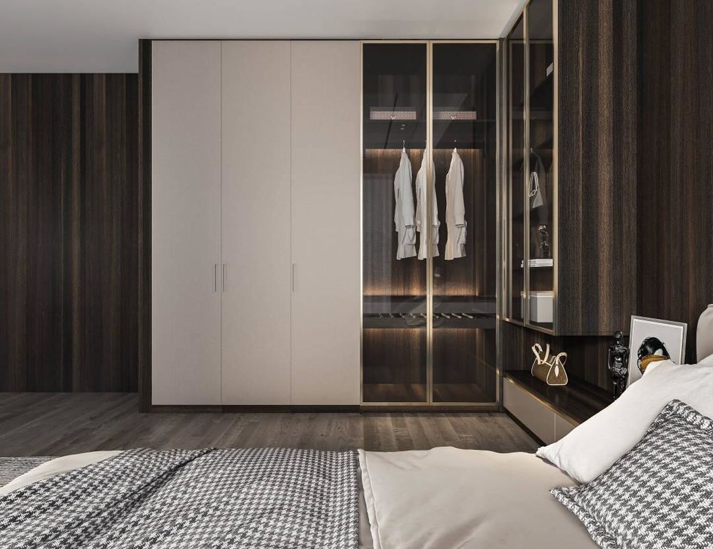 Algemene stofdichte kast en opslag in MDF slaapkamer set voor thuis villa hotel appartement