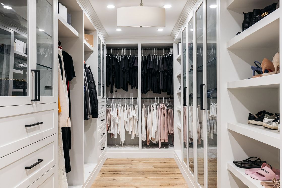 MR HDF Board Contemporary Design Style Walk-in Closet Garderobe voor slaapkamermeubilair
