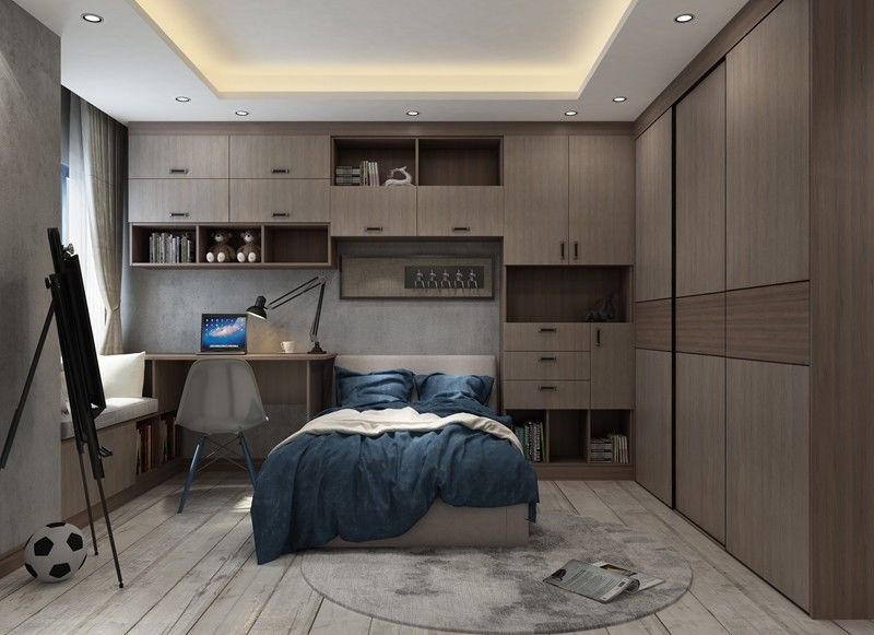 Algemene stofdichte kast en opslag in MDF slaapkamer set voor thuis villa hotel appartement