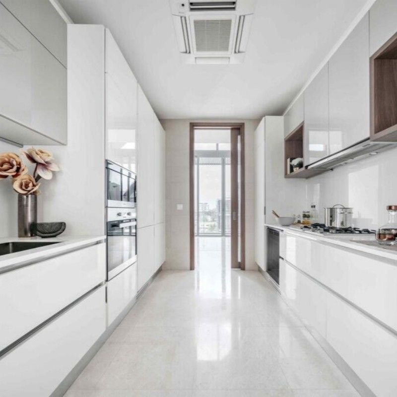 Los Angeles Villa Keuken Metalen lak Afwerking Wand Hangkasten voor een slanke look