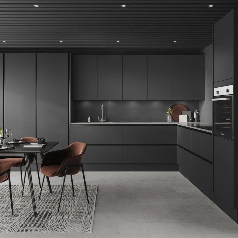Modulaire Keukenkasten YALIG Blauwe Bar Hardware Leuchthout Board Custom Size MDF Kasten
