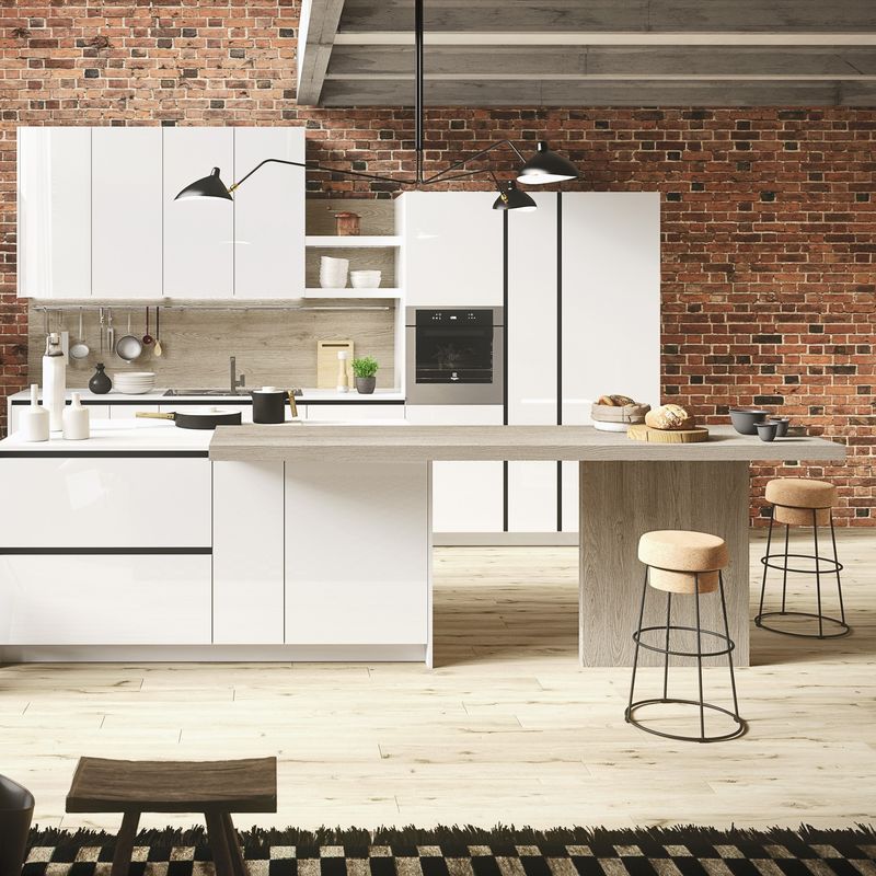 Blum Drawer Modern Design Massivhouten Witte Keukenkast Meubelen voor Luxe Keuken
