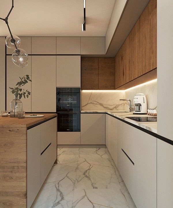 Blum Hardware Modern Design Light Box Keukenkast voor Kleurrijk Keukenontwerp