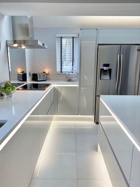 Blum Hardware Modern Design Light Box Keukenkast voor Kleurrijk Keukenontwerp