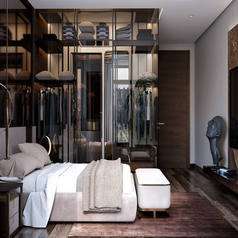 Moderne Meester Garderobe European Custom Storage Slaapkamermeubilair voor High End