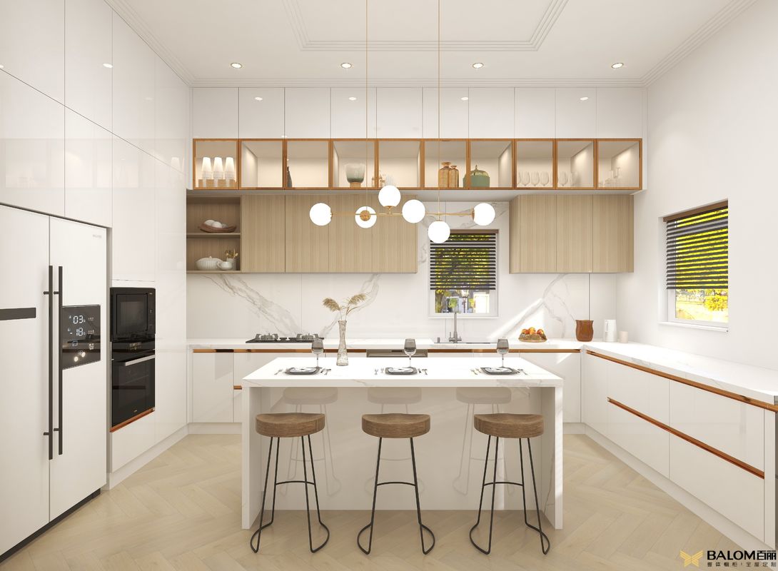 Gepersonaliseerde grootte Italiaanse meubels Slimme keuken Wandkasten voor moderne design stijl