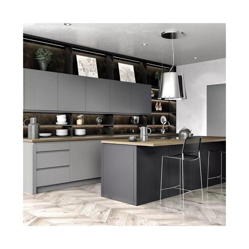 Gepersonaliseerde moderne design Vintage keukenkasten met waterdicht branddicht voordeel