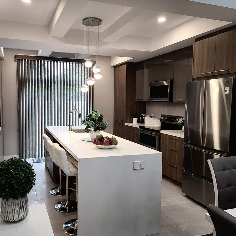 Custom Modern Design Modulaire Keukenkas met massief hout en lacquer afwerking deuren