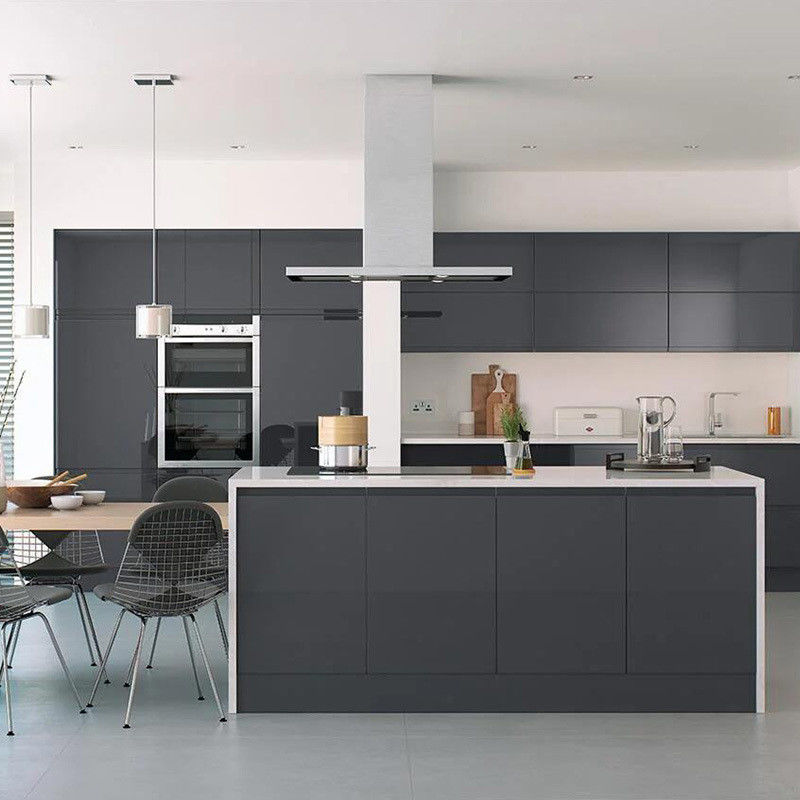Custom Modern Design Modulaire Keukenkas met massief hout en lacquer afwerking deuren