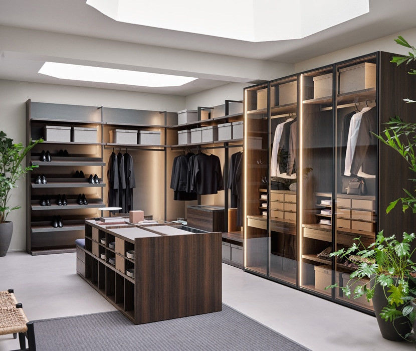 Popstijl Luxe Custom Storage Slaapkamer Garderobe in Modern Design met PANEL Houten Stijl