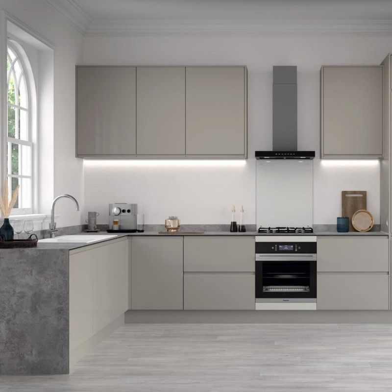 Gepersonaliseerde gemengde kleuren volledige set keuken kast kast Flat Edge UV lak afwerking