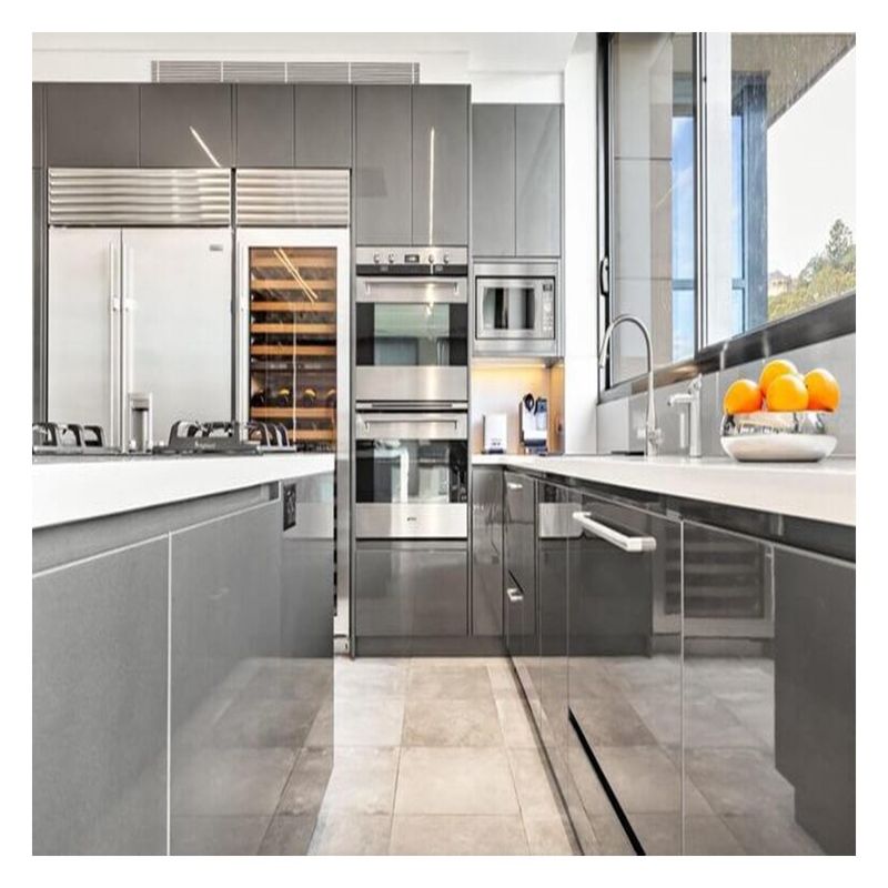Custom Size Modern Design High End Keukenkas met eilanden en glanzende afwerking