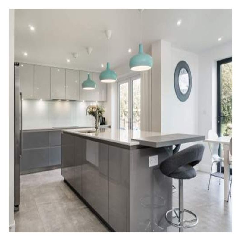 Custom Size Modern Design High End Keukenkas met eilanden en glanzende afwerking