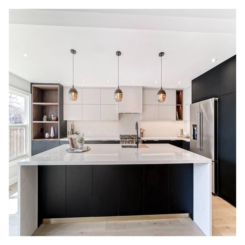 end Moderne stijl Wit massief hout lak Modulaire keukenkasten voor woningverbouwing
