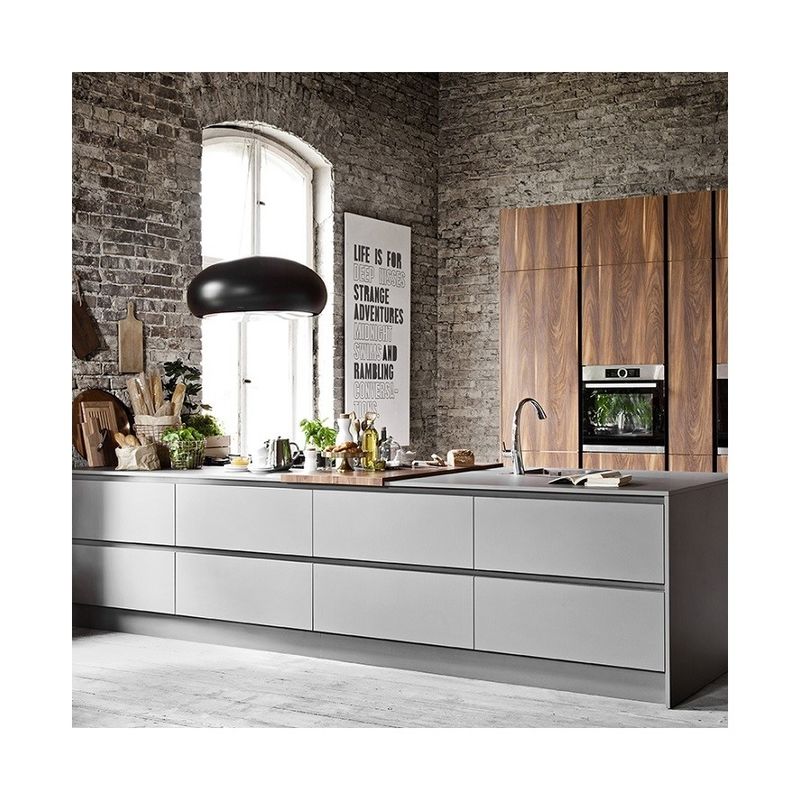 Gepersonaliseerde grootte Moderne matte ontwerpen Klassieke keukenkasten voor moderne ontwerpstijl